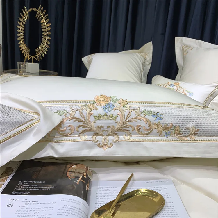 Best Free Shipping Chinese Troditional Embroidery Home Textile 100% Pure Egyptian Cotton Luxurious High-Level Villa 1.8m Bedding Set 15