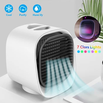 

Mini Portable Air Conditioner Air Cooler Fan USB Multi-function Humidifier Purifier Air Cooling Fan For Room Home fans