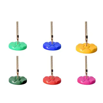 

Kids Indoor Outdoor Swing Disc Rope Swing with Adjustable Nylon String Red 094F