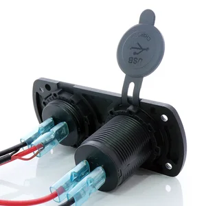 Image 4 - Dual USB Car Cigarette Lighter Easily Installation Personal Car Socket Panel Splitter Elements for 12 24V Cars Ship ATV RV