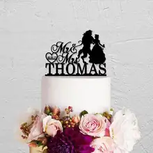 Топпер торта жениха и невесты, Топпер свадебного торта, Красавица и Чудовище Топпер торта, Mr Mrs Топпер торта, заказной торт Топпер