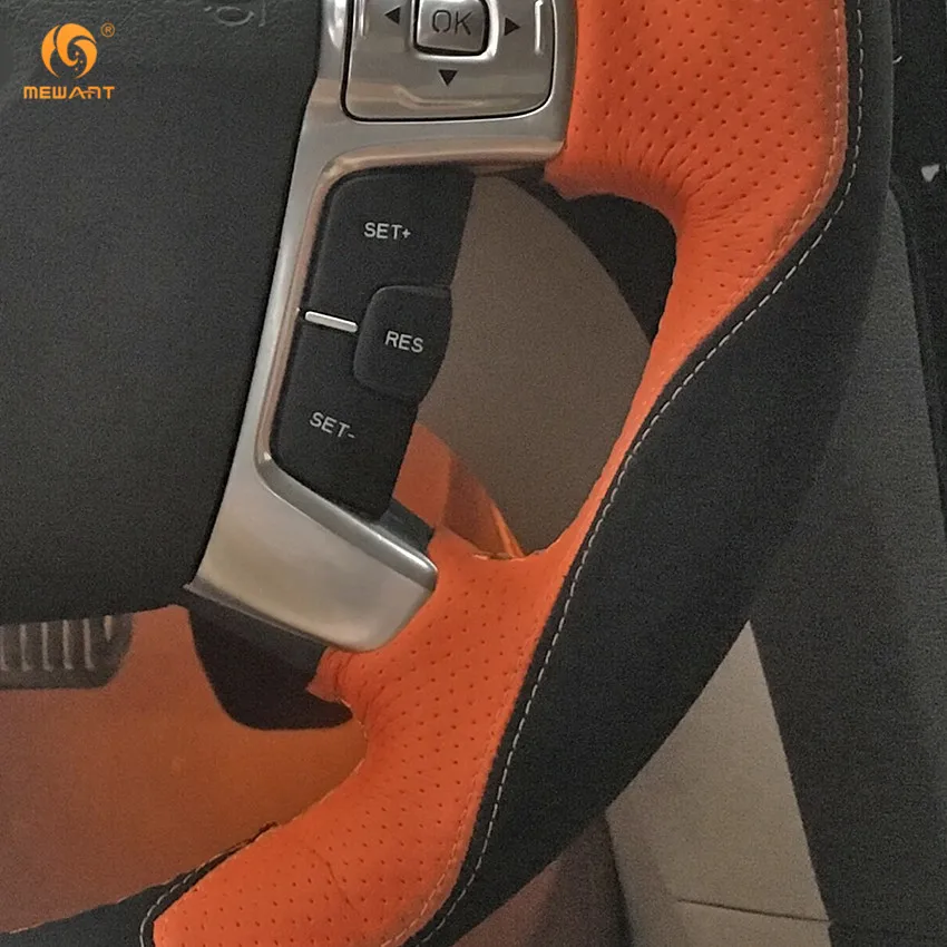 MEWANT оранжевая кожа черная замша чехол на Автомобильный руль для Ford Mondeo Mk4 2007 2012 S Max