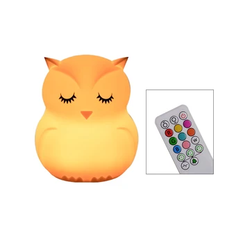 

Cute LED Night Light Soft Silicone Touch Sensor Night Light For Children Kids Bedroom Tap Control silicone night light