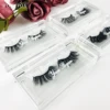 Custom Eyelash Boxes Logo Package Acrylic Rectangle MInk Lashes Case With Tray Wholesale For Business  5D Lash Packaging 5