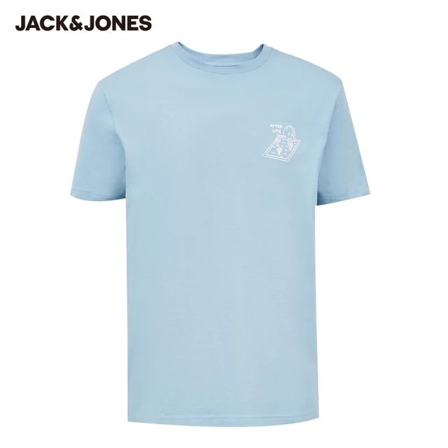 JackJones Men's 100% Cotton Printed 3D Embroidery Short-sleeved T-shirt Menswear| 220201640