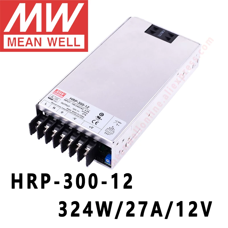 Mean Well HRP-300-12 meanwell 12 V/27A/324 W DC одиночный выход с PFC переключатель функций питания