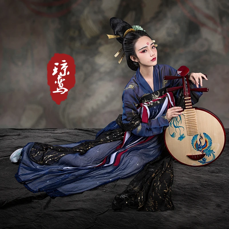 

Newly Popular Hanfu Women's Chest-length Traditional Daily Embroidery Suit of Hanfu Cosplay Party Game Dress Gift Top Sale