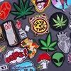 Hippie Applique Clothes Patches For Clothing Cartoon Stickers Iron On Patches Cute Mushroom Leaf Cloth Garment Fabric Patch ► Photo 1/6