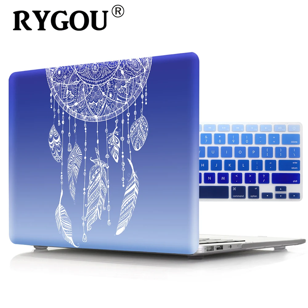 Твердый чехол RYGOU для Apple Macbook Air Pro Retina 11 12 13 15 дюймов Mac book с сенсорной панелью или