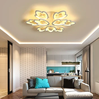 

Living Room Lamp Simple Modern Atmosphere Luxury Crystal LED Ceiling Lamp Creative Bedroom Lighting with Remote Control Lamp AC