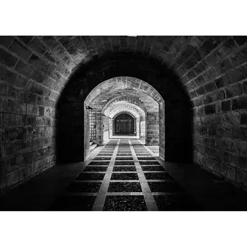 

Dark Brick Wall Arch Passage Photographic Background Customized Backdrops for Children Baby Portrait Photoshoot Photo Studio