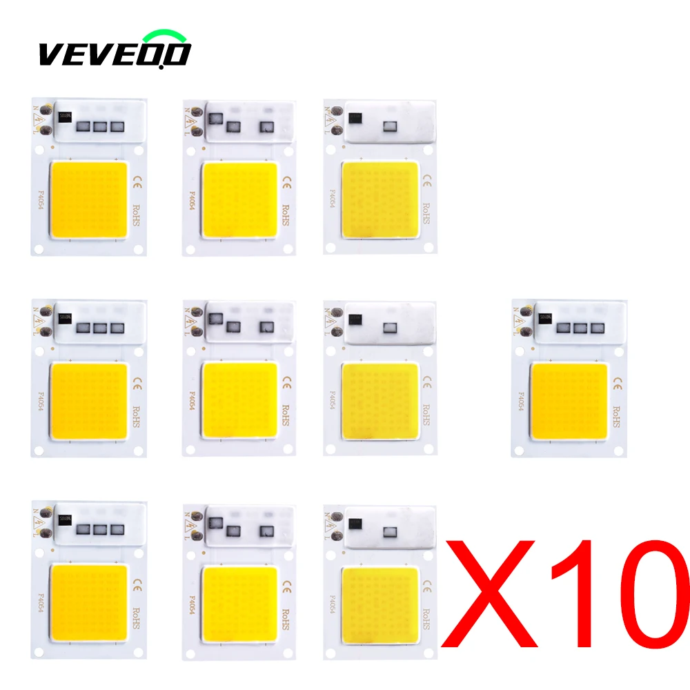 10PCS LED COB Chip 10W 20W 30W AC 220V Flood Light Bulb Chip Diy Spotlight No Need Driver Accessories DIY Matrix Lighting matrix handle kit matrix idler kit for matrix extruder 3d printer accessories