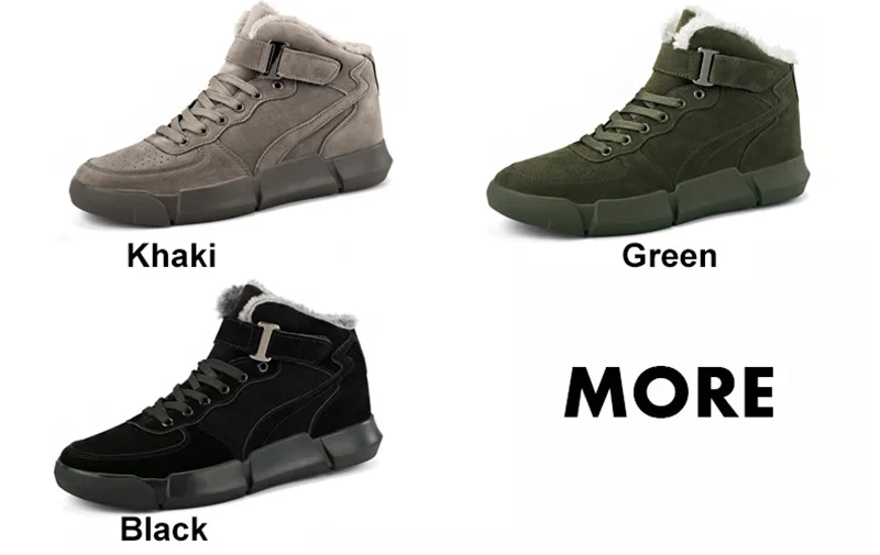 Merkmak/зимние мужские ботинки; бархатные теплые кроссовки; Новинка года; высокие ботильоны; Удобные однотонные мужские ботинки; большие размеры