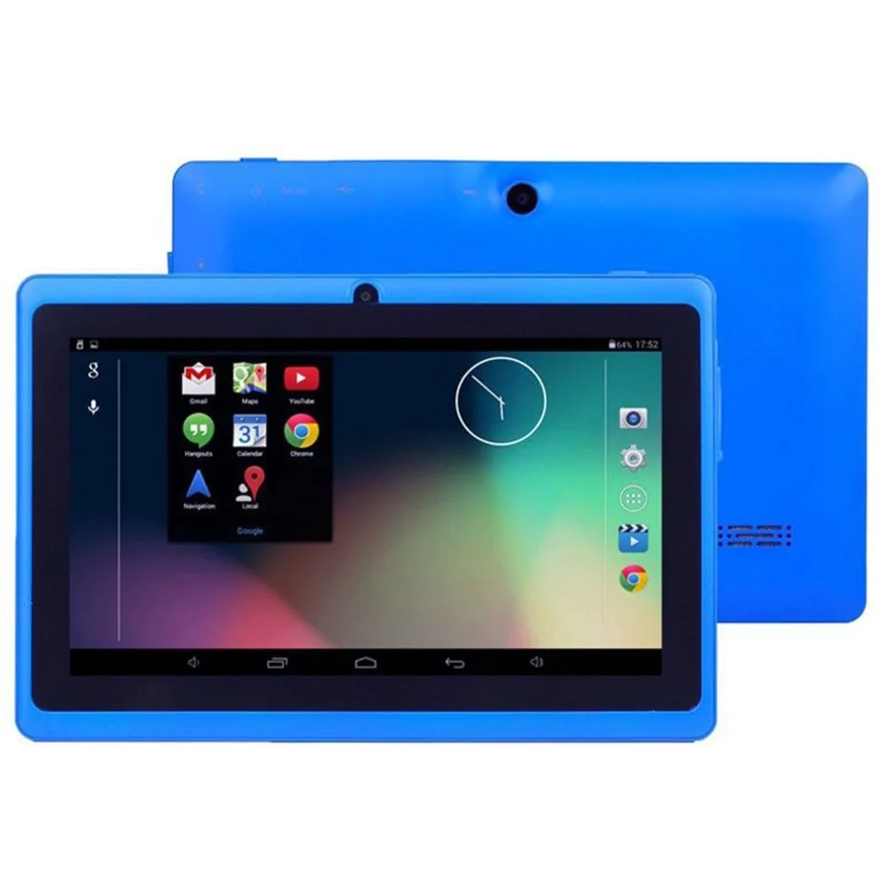 Планшет 7 дюймов Android TFT дисплей HD 1080P 1024x600 четырехъядерный детский подарок планшет Bluetooth Wifi 512MB+ 8GB игры планшеты с двойной камерой