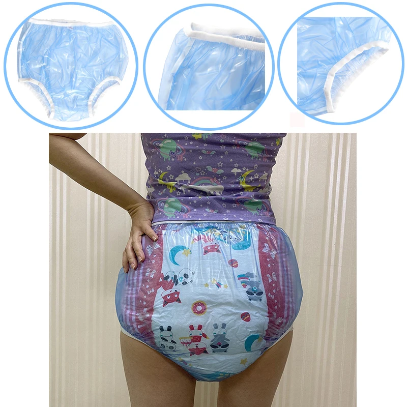 1PCS DDLG adult baby diapers panties 5 Incontinence PVC Reusable