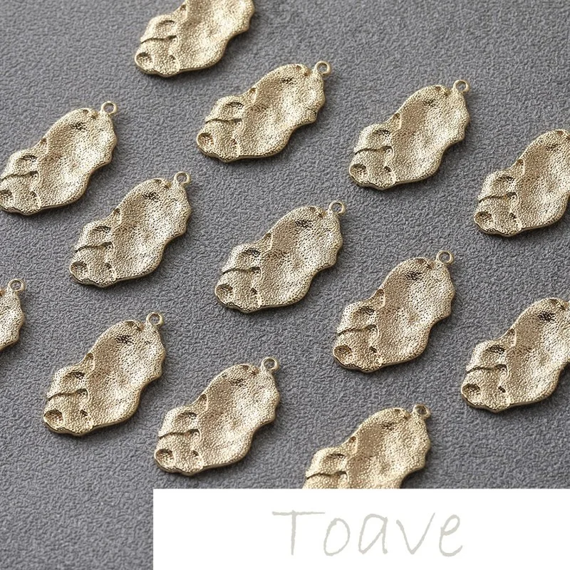 

14K bag gold irregular bump knock pattern diy earpiece hand for pendant material accessories