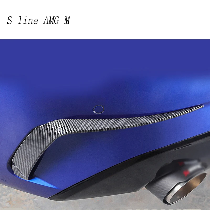 Car styling for BMW 3 Series G20 G28 2020 Trunk Rear fog lamp grille slats auto lights covers Stickers Carbon fiber Accessories