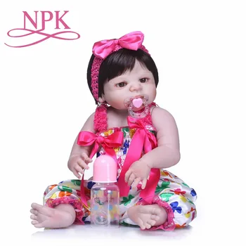 

NPK56CM Reborn Baby Doll Full Body Silicone Vinyl Adorable Lifelike Toddler Baby Bonecas Girl Kid Bebes Reborn Dolls Toy
