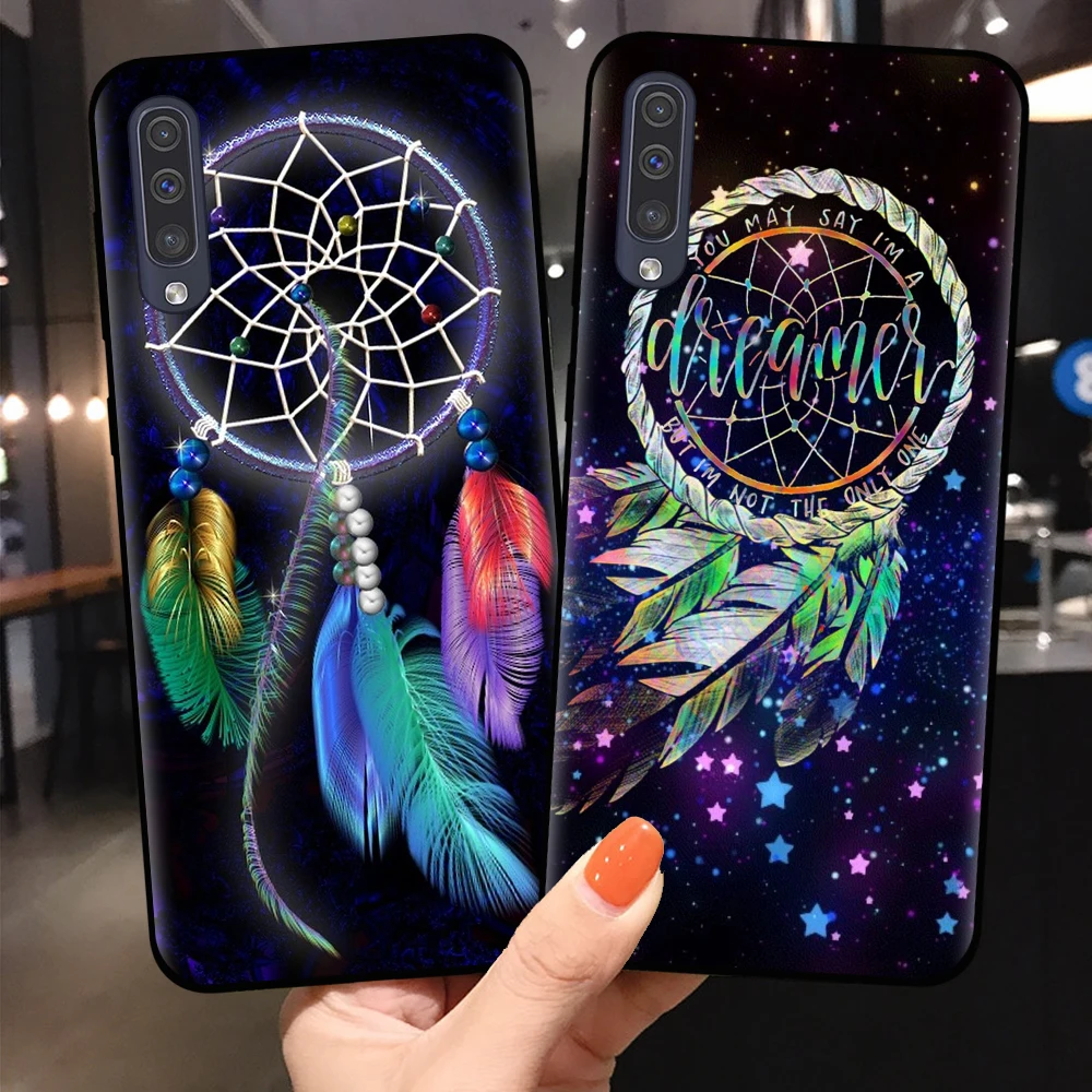 FLYRUI перо в стиле Ловец снов для Coque samsung A10 A20 A30 A40 A50 A70 2019 A7 A9 A6 A8 плюс 2018 чехол