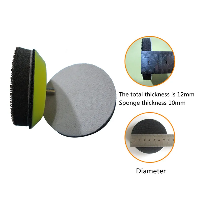 

2PCS 3" (75mm) soft sponge interface pad for 3" backup sanding pads and shackle pads, and uneven surface finish