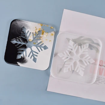 

Epoxy Resin Cup Mat Mold Hollow Snowflake Coaster Casting Silicone Mould DIY Crafts Jewelry Desktop Decorations Making Tool