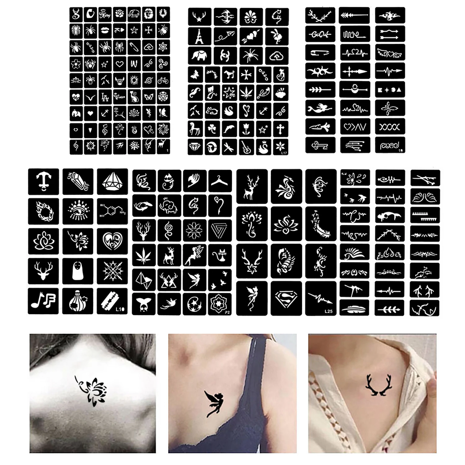 4 Modeles De Pochoirs Temporaires De Tatouage Reutilisables Pour Le Visage Et Le Corps Peintures A Paillettes Modeles De Tatouage De Fete D Anniversaire De Mariage Et De Concert Aliexpress