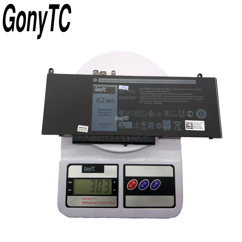 Оригинальный аккумулятор GONYTC 7 6 в 62 Втч для ноутбука 6MT4T Dell Latitude E5450 E5470 E5550 E5570 7V69Y