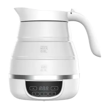 

Travel Electric Kettle Food Grade Silicone Collapsible Kettle With Dual Voltage And Boil Dry Protection