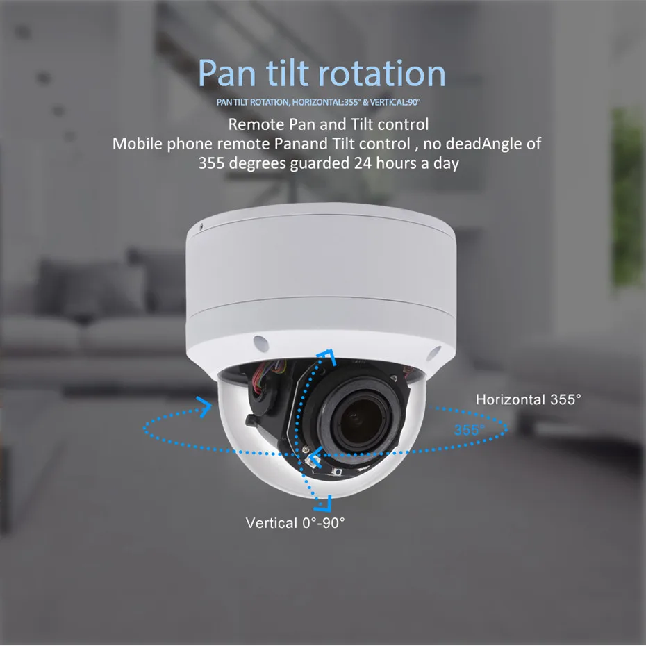 Hikvision совместимый Anpviz 5MP POE IP Камера PTZ 5X масштабирования Встроенный микрофон
