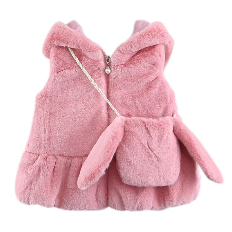 Baby Girls Faux Fur Vest Autumn Winter Fashion Thick Warm Waistcoat Cute Kids Outerwear Baby Girl Christmas Clothes