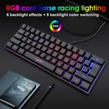 61 Key Mechanical Keyboard USB Wired LED Backlit Axis Gaming Mechanical Keyboard For Desktop Computer PC Laptop Drop Shipping