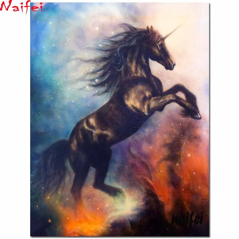 

Full Square round Diamond Painting 5D Unicorn Diamond Art Diamond Embroidery fantasy art Mosaic Handmade New Arrival Home Decor