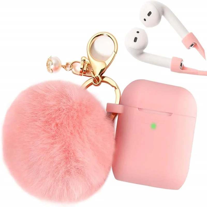 Новинка силиконовый чехол для Airpods 2 комплекта 1:1 Bluetooth беспроводные наушники
