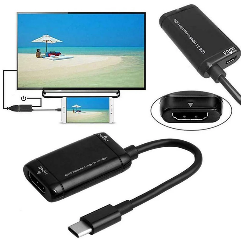 Кабель конвертера HDMI Type C USB3.1 MHL адаптер для Android телефонов планшетов