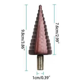 

5-35mm Step Drill Tool Steps Multiple Hole Metals Platic Wood Cone Drill Bits