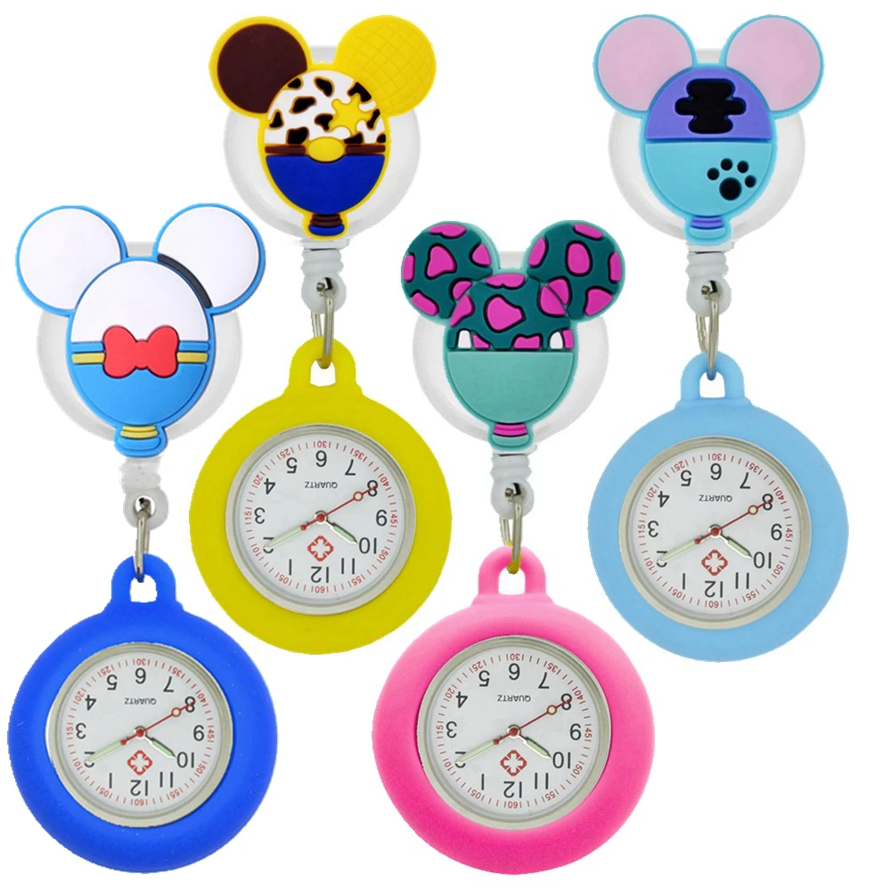 Retractable Dolls Pocket Watches Doctor Medical Silicone Cartoon Women Hospital Nurse
