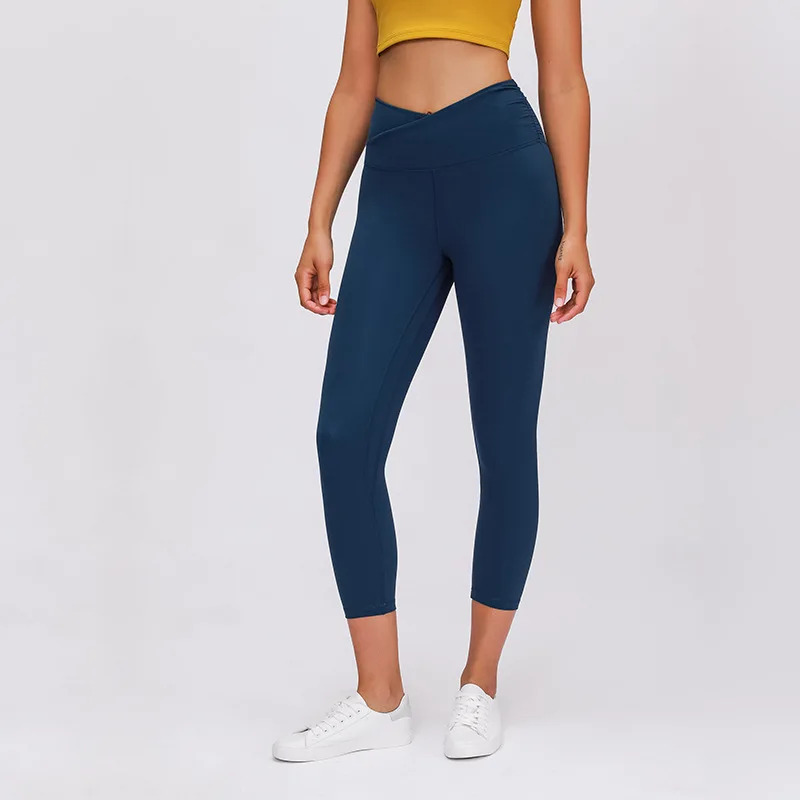 Wmuncc 2020 Women Yoga Pants Elastic High Waist Sports Leggings Quick Dry Capris 3/4 Running Trouser Female Crop Gym Tights Wmuncc 2020 Women Yoga Pants Elastic High Waist Sports Leggings Quick Dry Capris 3/4 Running Trouser Female Crop Gym Tights