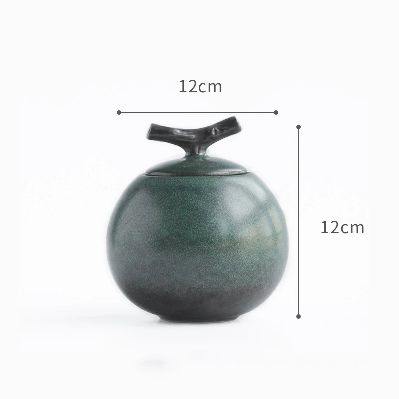 as the picture shows Керамическая измененная обжиганием в печи, чайное уплотнение, керамическая баночка с крышкой, кофейные бобы, конфеты, печенье, коллекция, резервуар для хранения, кухонные украшения для хранения - Цвет: as the picture shows