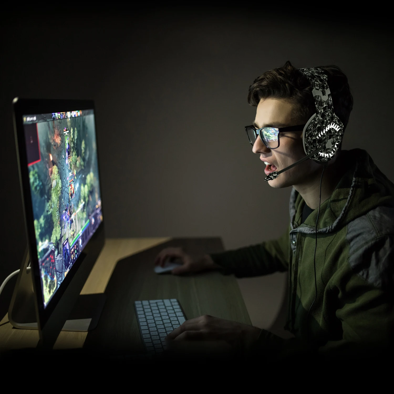 ONIKUMA 2019 K1pro PS4 Проводная игровая гарнитура стерео наушники с гарнитурой