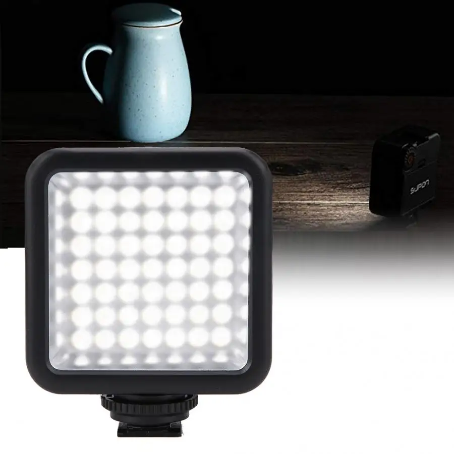 

49 LED On Camera Panel Light 6000K Portable Dimmable Video Light for Photography Lighting for digital SLR camera and camcorder