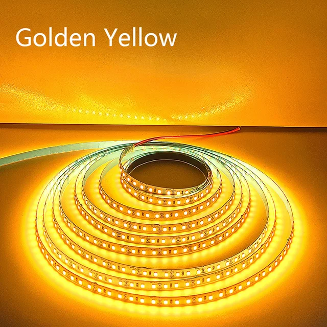 5M 600LEDs LED Strip 2835 DC12V 24V 120LEDs/m Home Lamp Strip Red Ice Blue Green Yellow Pink Flexible And Cuttable Soft Lamp Bar Golden Yellow