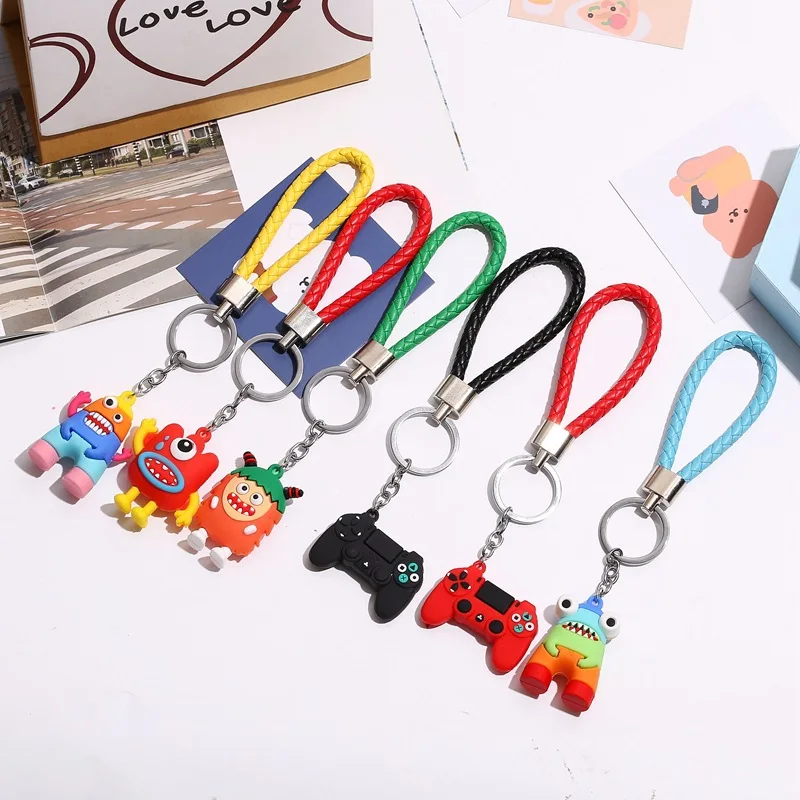 

Hot Sale 2020 Cartoon Little Monsters Toys Keychain Creative Personality Children Christams Gifts Key Chain Fashion Pendant