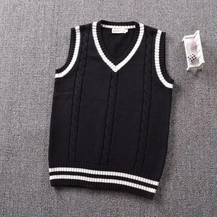 Jersey sin mangas para escuela, uniforme escolar británico y coreano