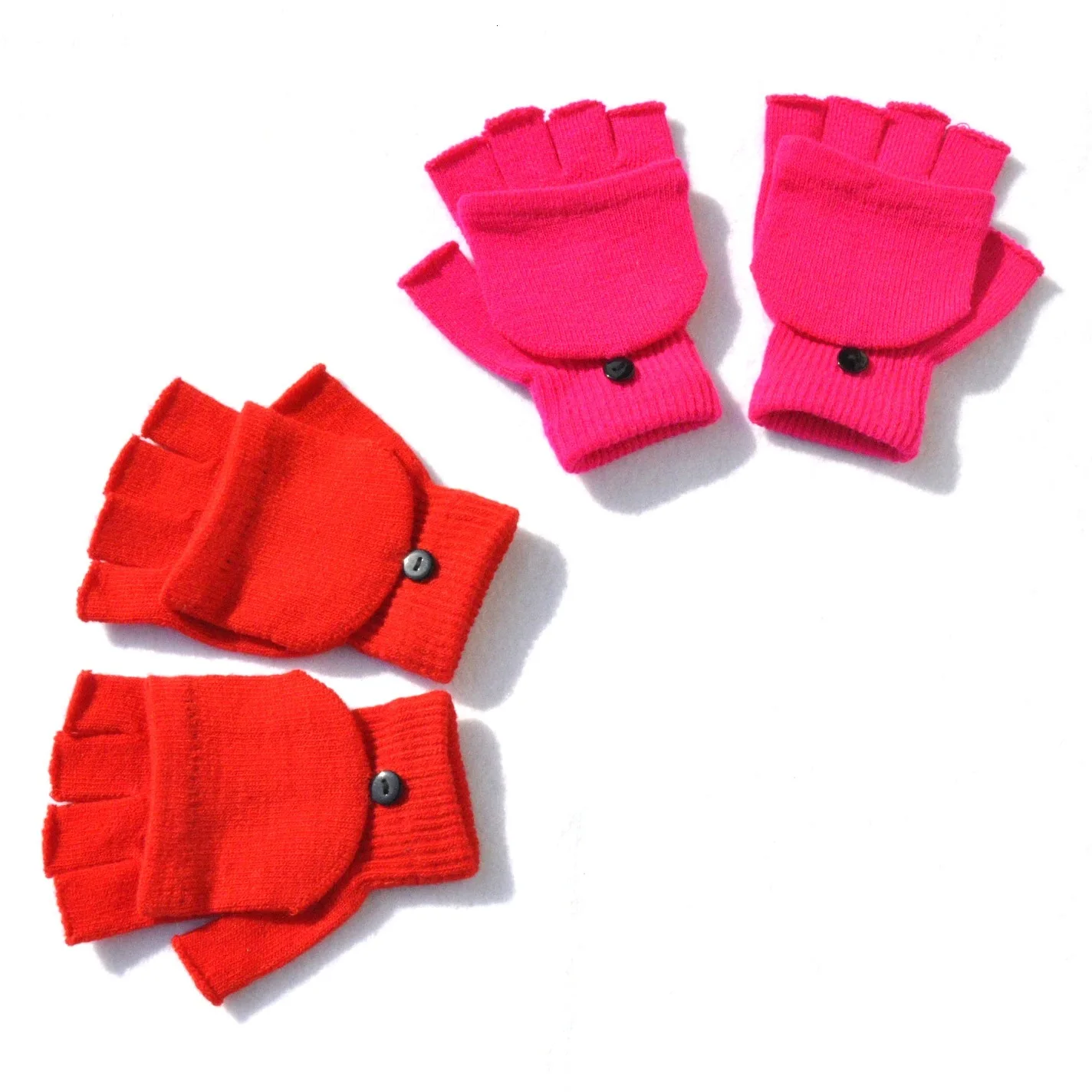 Зимние перчатки для взрослых Thincken, вязаные рукавицы с перекидными пальцами, студенческие Нескользящие рукавицы для мужчин и женщин, новинка