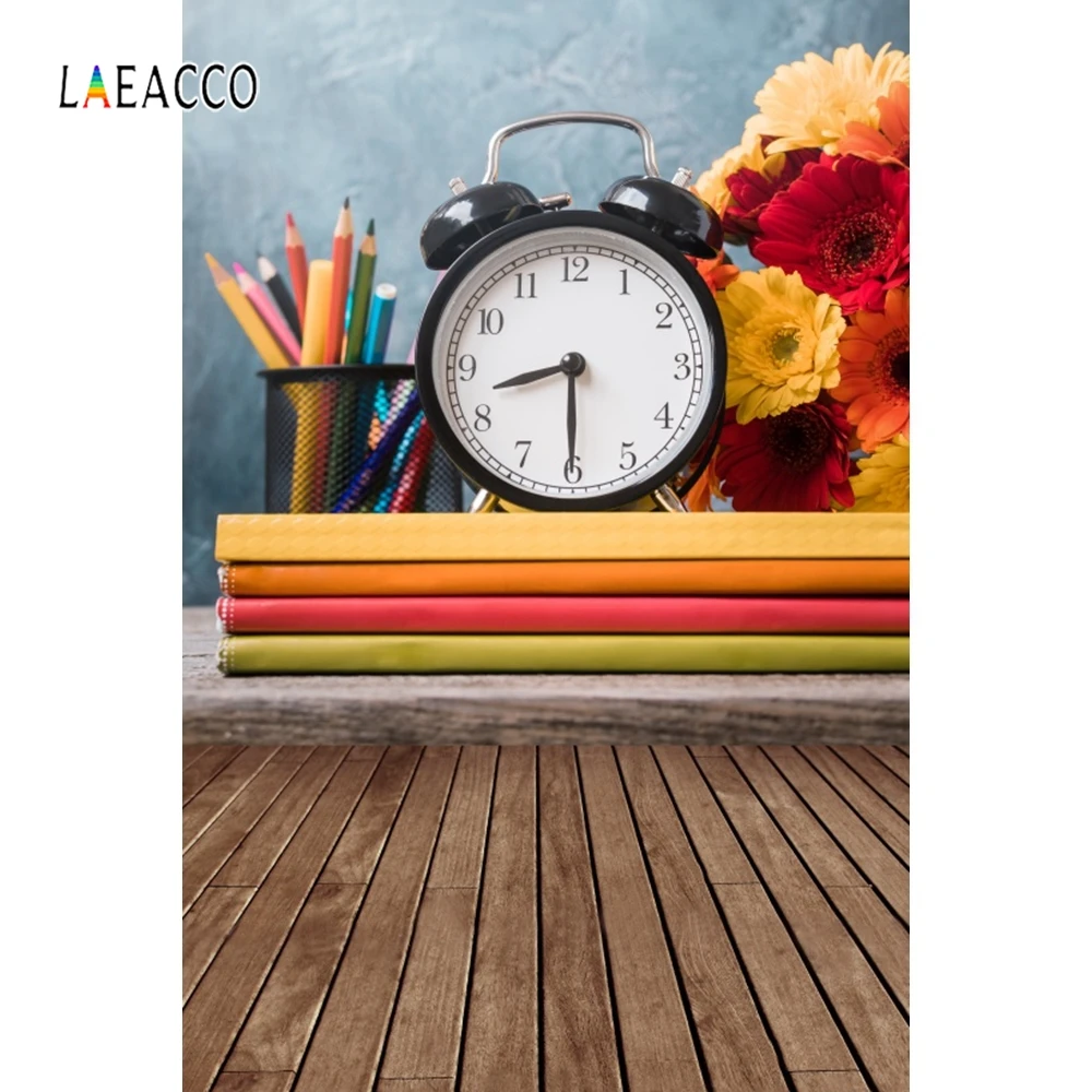Back to School Фотофон часы Глобус книги доски детей портретной фотографии Фоны
