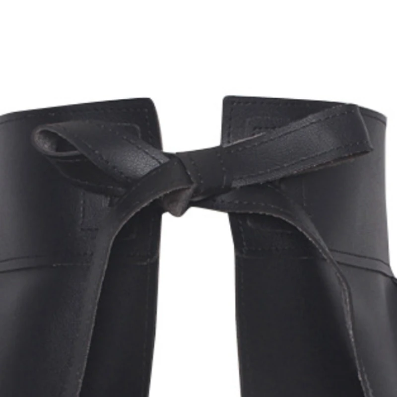Spring Solid Color Black Red Pu Leather Bow Belt Women Fashion Tide All-Match