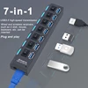 USB Hub 3.0 Hub USB 3 USB 2.0 Multi USB Splitter Power Adapter 4/7 Port Multiple Expander 2.0 with Switch for PC Accessories 5