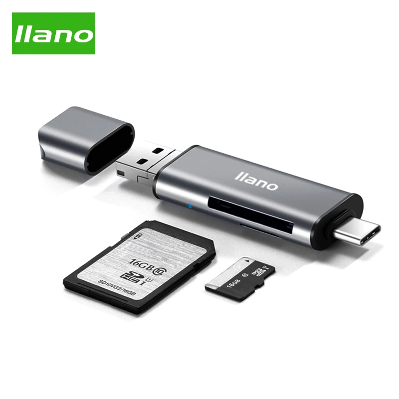 Llano Card Reader USB 2.0 Type C to SD Micro SD TF Adapter for Laptop Accessories OTG Cardreader Smart Memory SD Card Reader