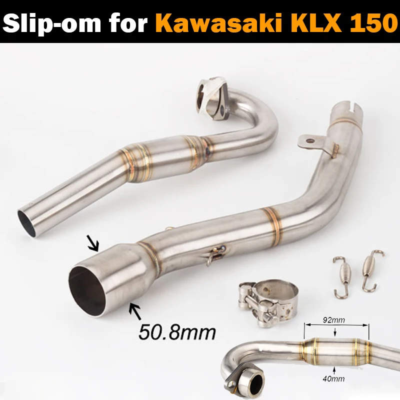 Выхлопные насадки KLX150 51 мм глушитель для передней трубы внедорожника Kawasaki KLX 150BF