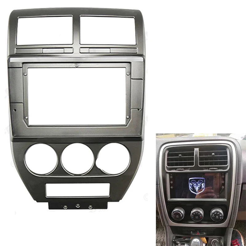 10.1inch Car Audio Fasxia Frame Radio Fascia,Gps Navigation Fascia Panel for JEEP COMPASS 2007
